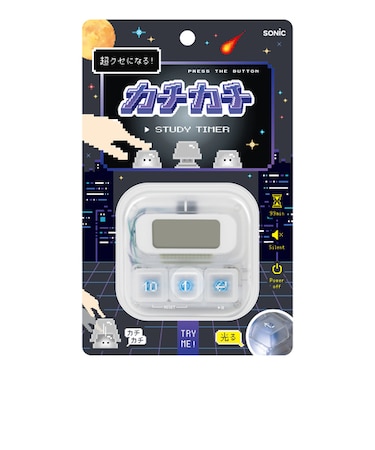 ソニック（sonic）　カチカチスタディタイマー　LED付　SP－4077－T　透明