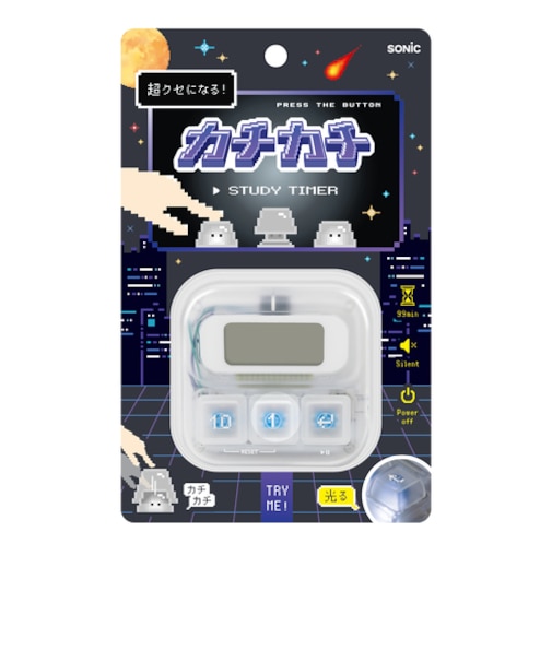 ソニック（sonic）　カチカチスタディタイマー　LED付　SP－4077－T　透明