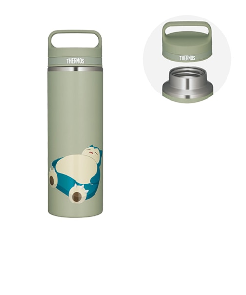 サーモス（THERMOS）　真空断熱ケータイマグ　JOW－800PK　GYG　グレーグリーン　ポケモン／カビゴン