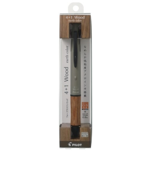 パイロット（PILOT）　4+1ウッド　アースカラー　0.5mm　PBH41FW155SBE　ソイルベージュ