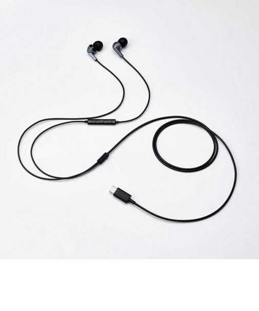 エレコム（ELECOM）　マイク付き　有線イヤホン　USB　TypeーC（TM）　カナル型　EHP-DF19CMBK　ブラック