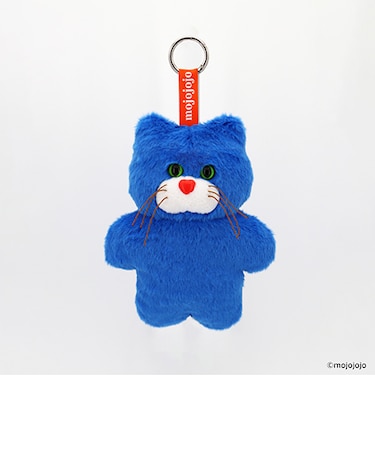 学研ステイフル　mojojojo　ぬいぐるみキーホルダー　ねこ（ブルー）