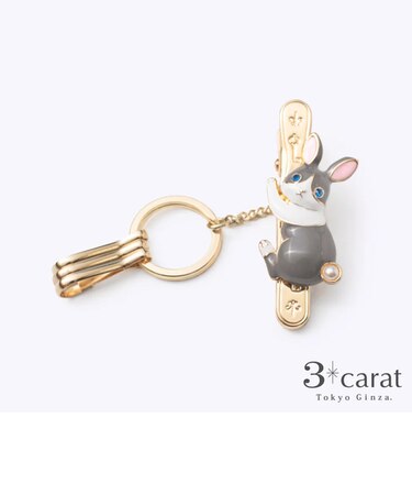 スリーカラット（3carat）　バッグキークリップ　CL-197MIX　しがみつきウサギ　ミックス