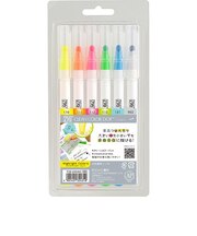 呉竹 ZIG クリーンカラードット シングル 6色セット TCSD-6100/6VC ハイライトカラー