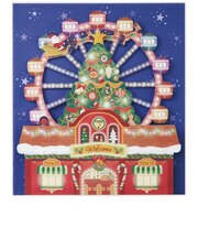 【クリスマス】 ホールマーク(Hallmark) 立体クリスマスオルゴールカード 立てて飾れる 854904 観覧車とツリー