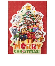 【クリスマス】 ホールマーク(Hallmark) 立体クリスマスオルゴールカード 立てて飾れる 854898 パウ・パトロール 全員集合したぜ!