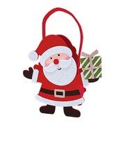 【クリスマス】　インディゴ　フェルトバッグ　ギフトサンタ