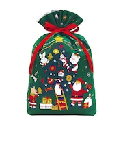 【クリスマス】　インディゴ　ソフトバッグ　M　クリスマスツリー　グリーン