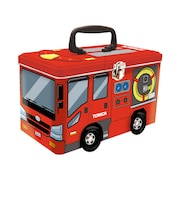【クリスマス】 ハート トミカトランク缶 消防車