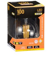 オーム電機（OHM）　LED電球　フィラメント　ボール電球　E26　100形相当　調光器対応　電球色　LDG10L／D　C6　06-3460