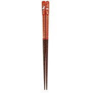 サンライフ 食洗箸 天宝黄金雅猫 23cm 赤