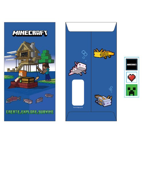 マインクラフト ポチ袋 Vol.2 3枚入りシール付き｜エヴリシングマイン