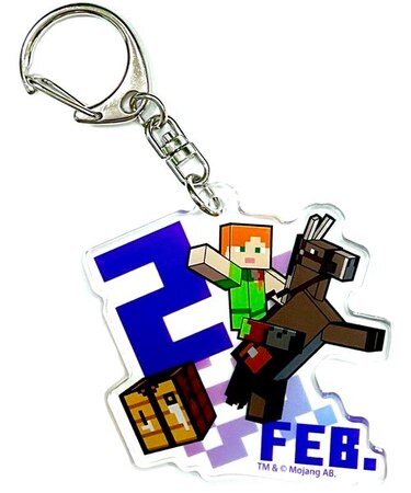 マインクラフト 誕生月キーホルダー