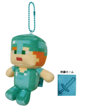 マインクラフト　ボールチェーンマスコットダイヤモンド装備