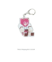 マインクラフト【カラフルピーチ】両面アクリルキーホルダー
