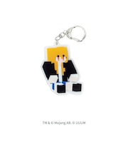 マインクラフト【カラフルピーチ】両面アクリルキーホルダー
