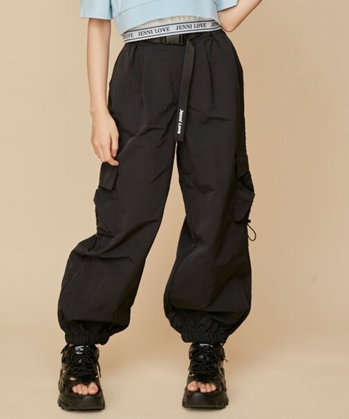 はっ水加工・ウエスト調節可能】シャカシャカカーゴパンツ｜ジェニィの 