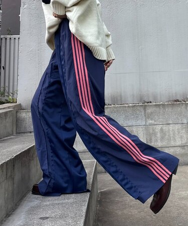 【etsinta】リメイクトラックパンツ/ラインパンツ