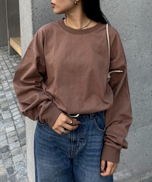 【洗ってもよれにくい】ユニセックスオーバーサイズスウェtee