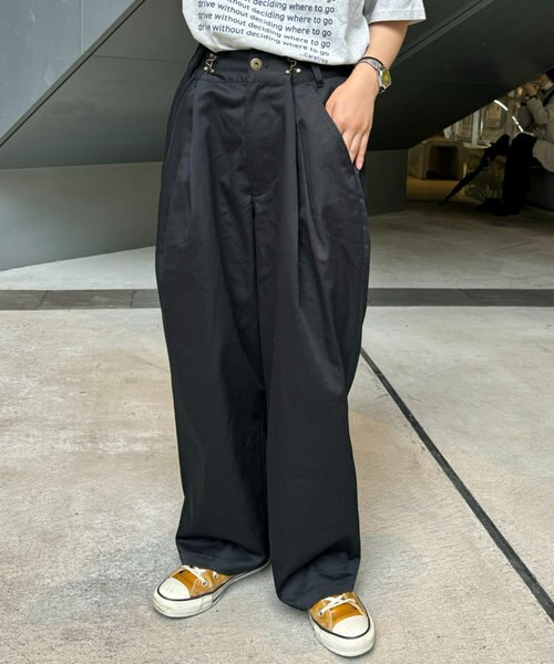 平成エモ】【MENSサイズあり】タック入りワイドグルカチノパン｜チャオ