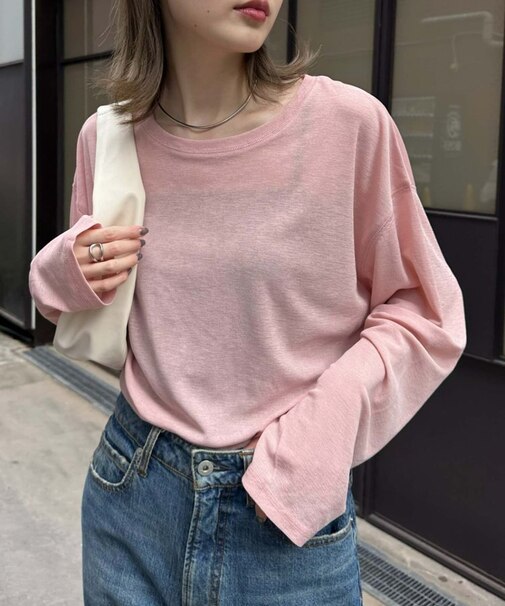 【17色展開】サイドスリットシアートップス