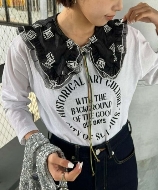 H.S刺繍オーガンジーマルチウェイつけ襟