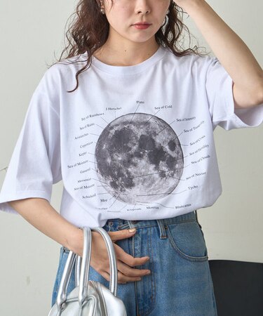 【主役級Tee！】ムーンクレーターロゴプリントTee