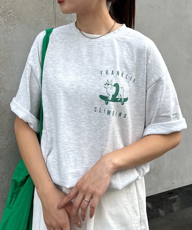 【Franklin Climbing】 ブルドッグスケボープリント半袖Tee