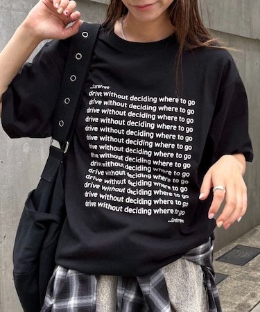 【UNISEX】【全12色展開】メッセージプリント半袖Tee