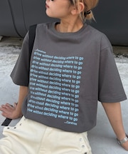 【UNISEX】【全12色展開】メッセージプリント半袖Tee