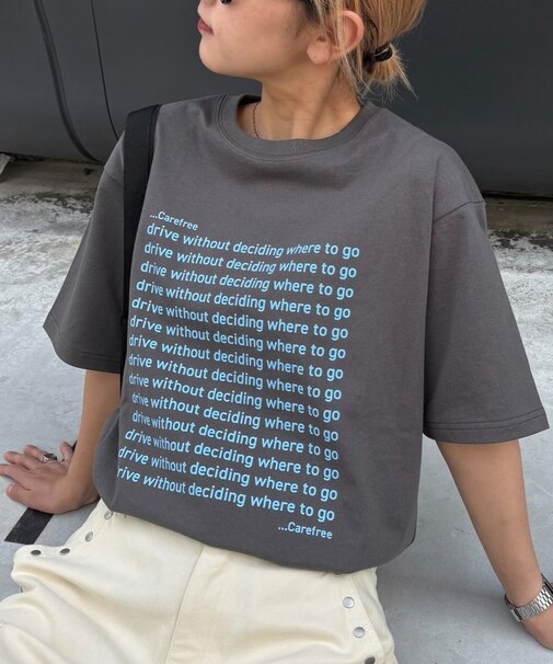 【UNISEX】【全12色展開】メッセージプリント半袖Tee