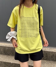 【UNISEX】【全12色展開】メッセージプリント半袖Tee