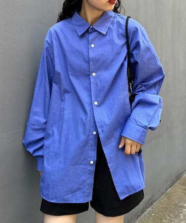 【ふわもこ】【MENS】針抜きストライプレギュラーカラーシャツ