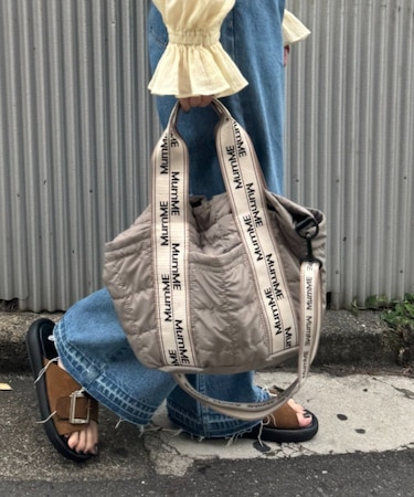 新色登場！！【MumME】ジャガードテープキルティングスクエアトートBAG