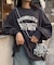 USAコットンプリント袖ボリュームスリーブロゴロンTee