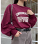 USAコットンプリント袖ボリュームスリーブロゴロンTee