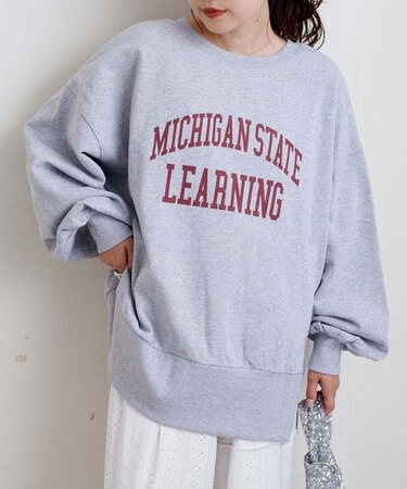 サイドスリットカレッジスウェット