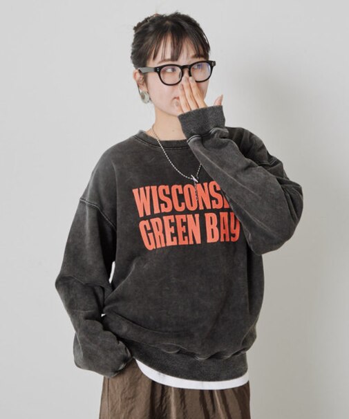 アシッドウォッシュ加工スウェット