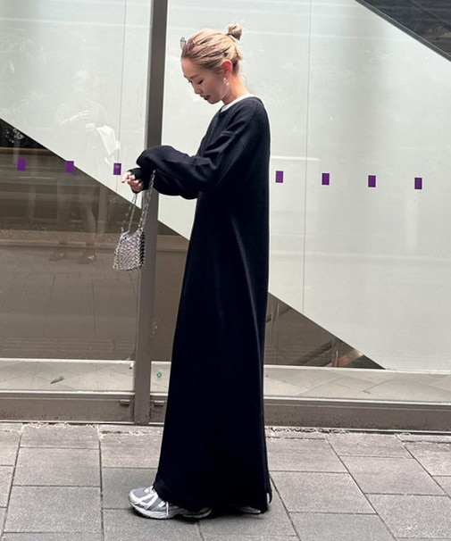 【WEB限定】【PON企画待望のリバイバル】ウール混クルーネックニットワンピース