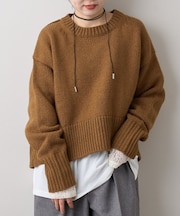 【＆モール限定特価】バックスリットメランジカラーニット