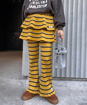 【HELLO.SANFRANCISCO】マルチボーダーニットミニスカート