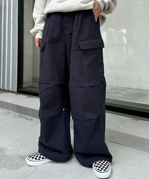 UNISEX】タックワイドアソートカーゴパンツ｜チャオパニック