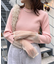 袖シアーリブニット