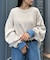 【洗えるニット】ユニセックスビックシルエットロンTeeライクニット
