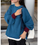 【洗えるニット】ユニセックスビックシルエットロンTeeライクニット