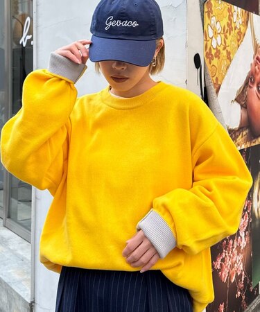 【洗えるニット】ユニセックスビックシルエットロンTeeライクニット