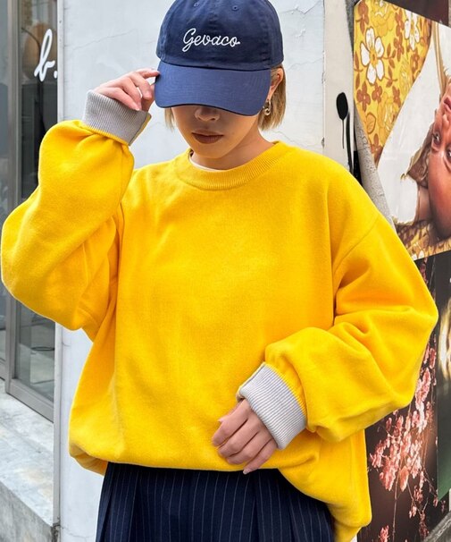 【洗えるニット】ユニセックスビックシルエットロンTeeライクニット