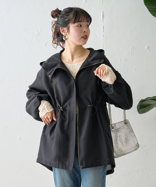 トゥエモントレゾア ミリタリーコート シアースリーブ M~L 極美品 シアーモッズボリュームスリーブミドルコート｜チャオパニックティピー