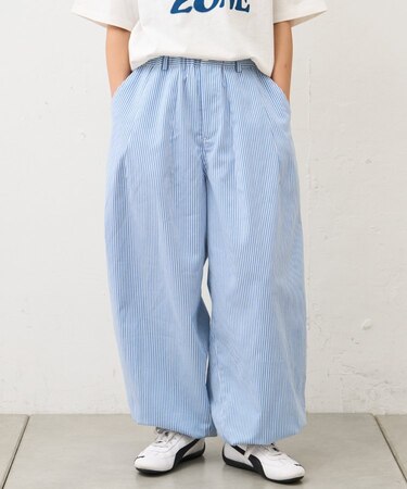 ヒッコリーボリュームパンツ