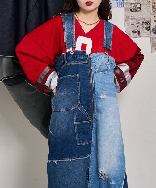 【etsinta】リメイクデニムジャンスカ